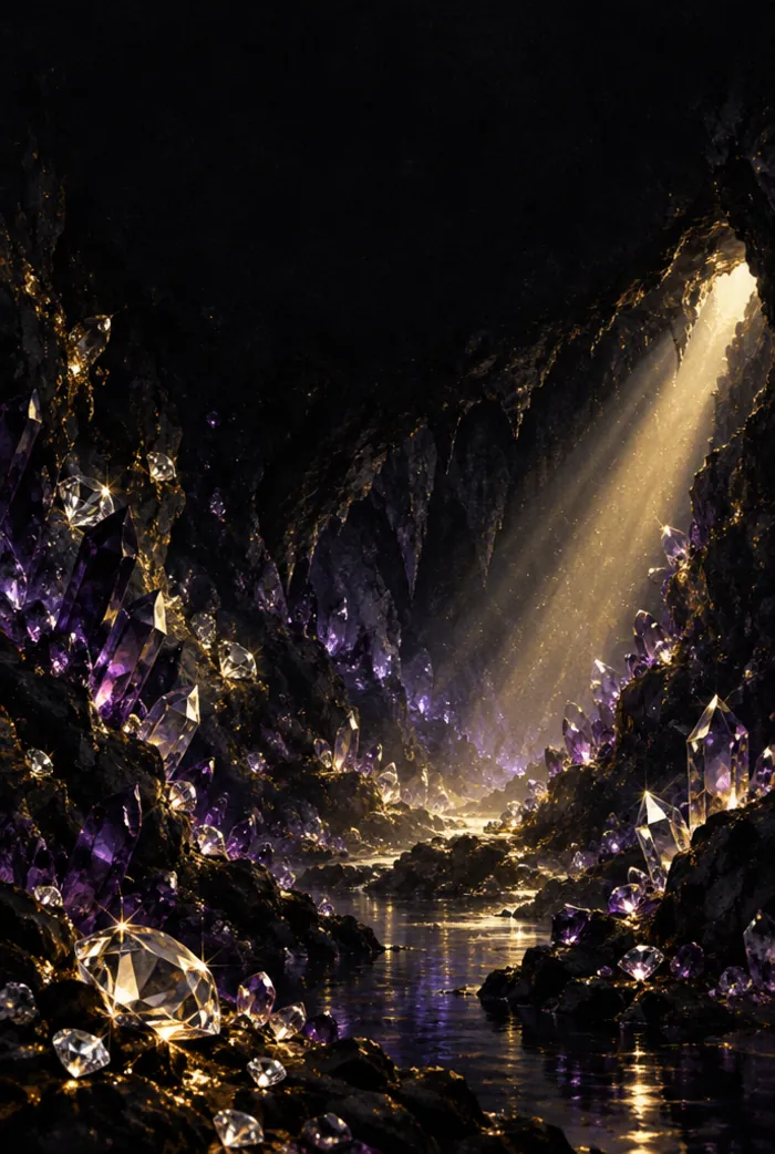 Cover artwork for Diamonds in the Dark: Transformative Shadow Work by Andrew Harvey