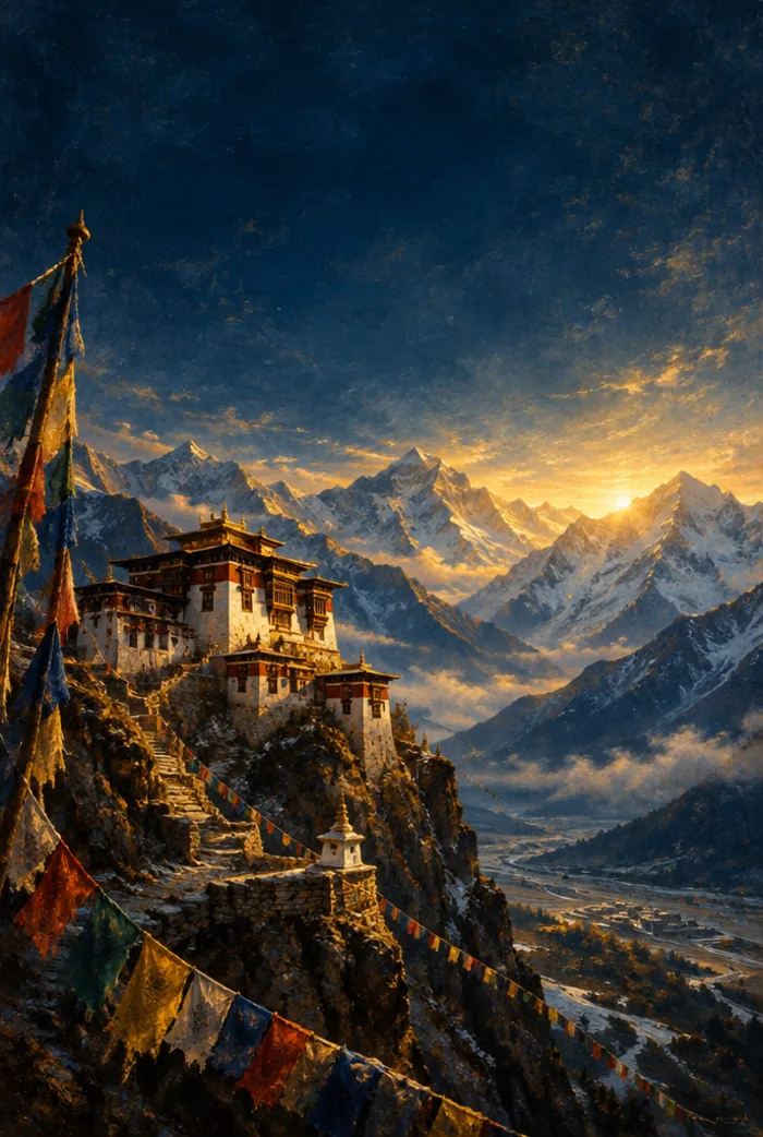 Cover artwork for A Journey in Ladakh by Andrew Harvey